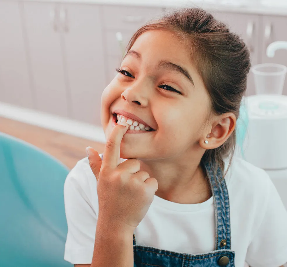 Young girl smiling